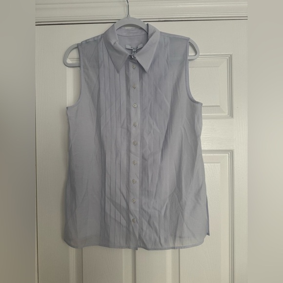 DEREK LAM - JANET SLEEVELESS TUXEDO SHIRT NWT - Picture 6 of 9